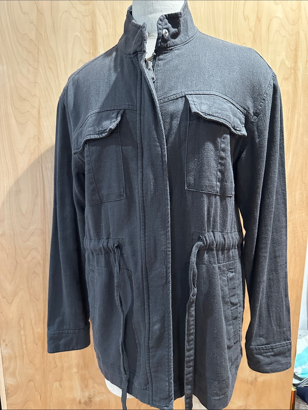 Old Navy charcoal Gray Military-Style Field Jacket